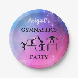 Gymnastik Party Papier Teller mit ihrem Namen!