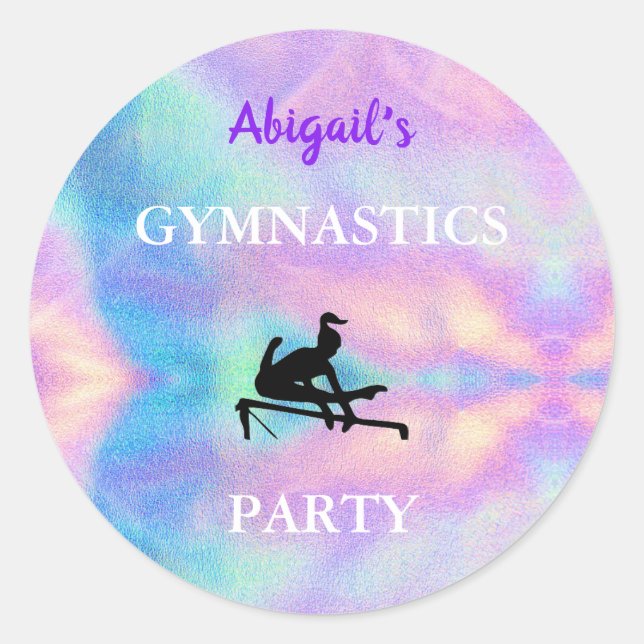 Gymnastik Party Stickers (Vorderseite)
