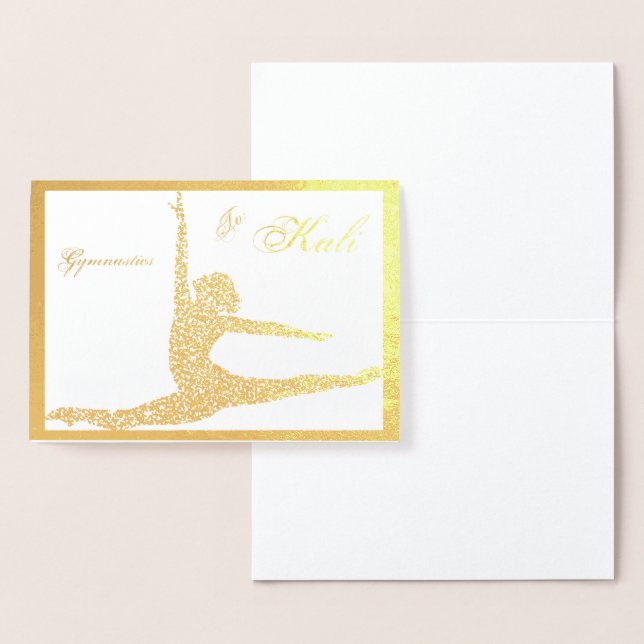 Gymnastik Personalisierte Foil Card Gymnastik Folienkarte (Anzeige)