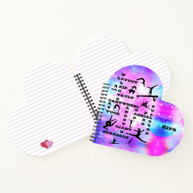 Gymnastik Personalisiertes SpiralNotebook Notizbuch (Innenseite)
