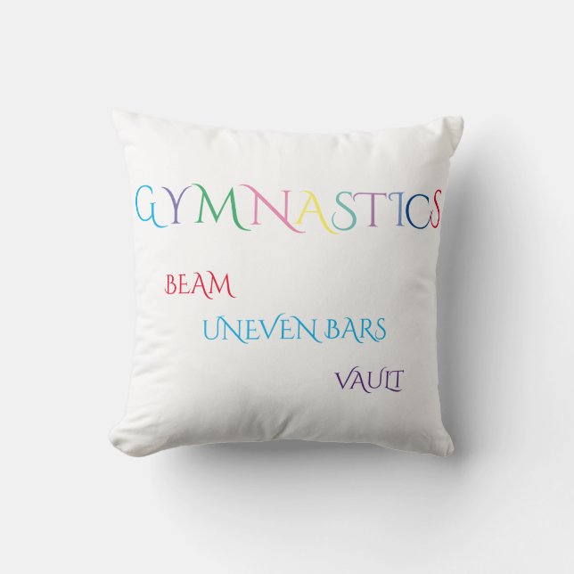 GYMNASTIK PILLOW. KISSEN (Vorderseite)