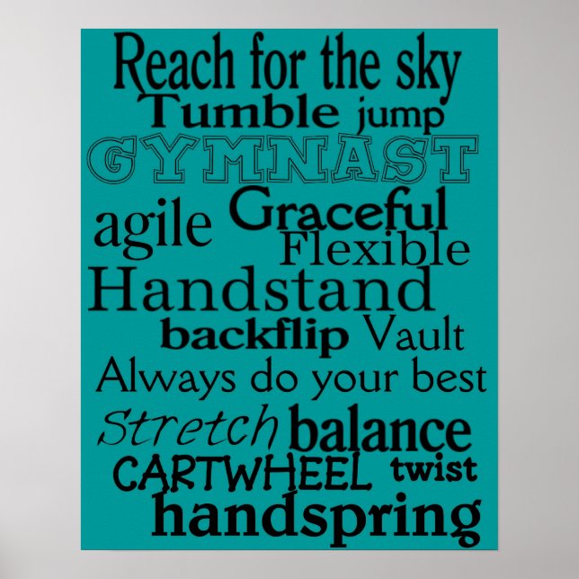 Gymnastik Plakat U-Bahn Kunstausstellung (Vorne)