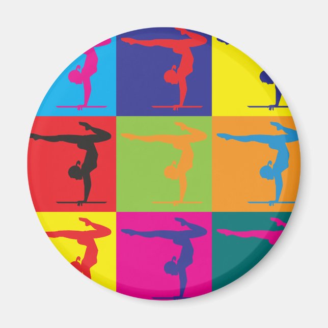 Gymnastik Pop Kunst Magnet (Vorne)