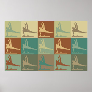 Gymnastik-Pop-Kunst Poster