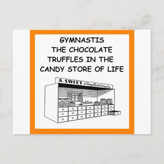 Gymnastik Postkarte (Vorderseite)