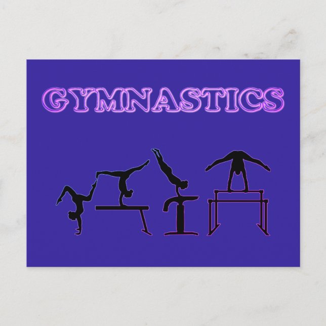 Gymnastik Postkarte für Mädchen, die Liebe Gymnast (Vorderseite)