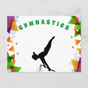 Gymnastik Postkarte für Mädchen, die Liebe Gymnast