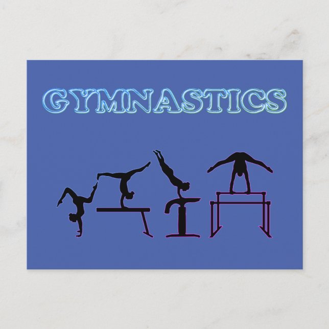 Gymnastik Postkarte für Mädchen, die Liebe Gymnast (Vorderseite)