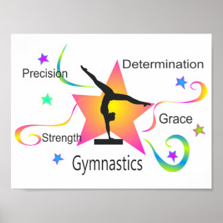 Gymnastik - Präzisionsstärke Entschlossenheit Grac Poster
