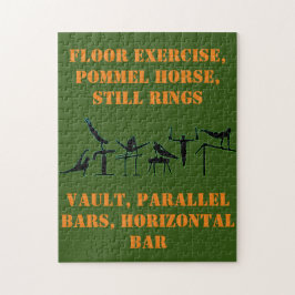 Gymnastik Puzzle für Jungen in den Farben der Arme