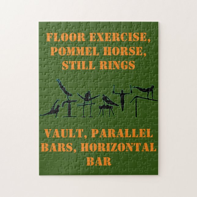 Gymnastik Puzzle für Jungen in den Farben der Arme (Vertikal)