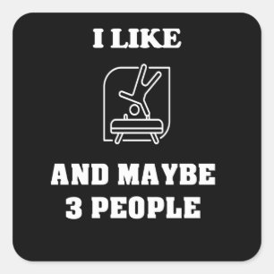 Gymnastik Quadratischer Aufkleber