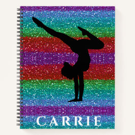 Gymnastik Rainbow Sparkle SpiralNotebook Notizbuch