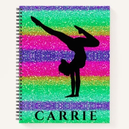 Gymnastik Rainbow Sparkle SpiralNotebook Notizbuch