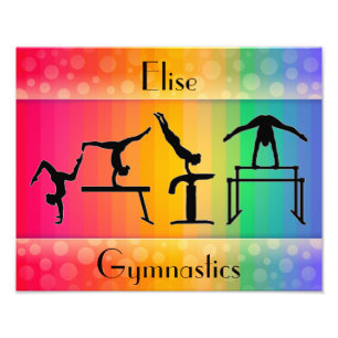 Gymnastik Regenbogen mit Girls Gymnastik Events Fotodruck