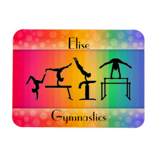 Gymnastik Regenbogen mit Girls Gymnastik Events Magnet
