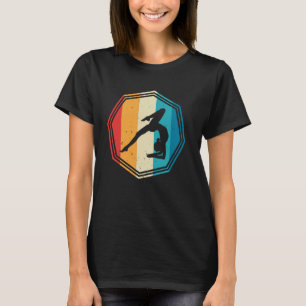 Gymnastik Retro Sunset Silhouette Gymnastik T-Shirt
