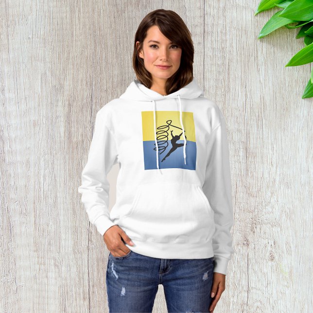 Gymnastik Ribbon Routine Womens Hoodie (Von Creator hochgeladen)