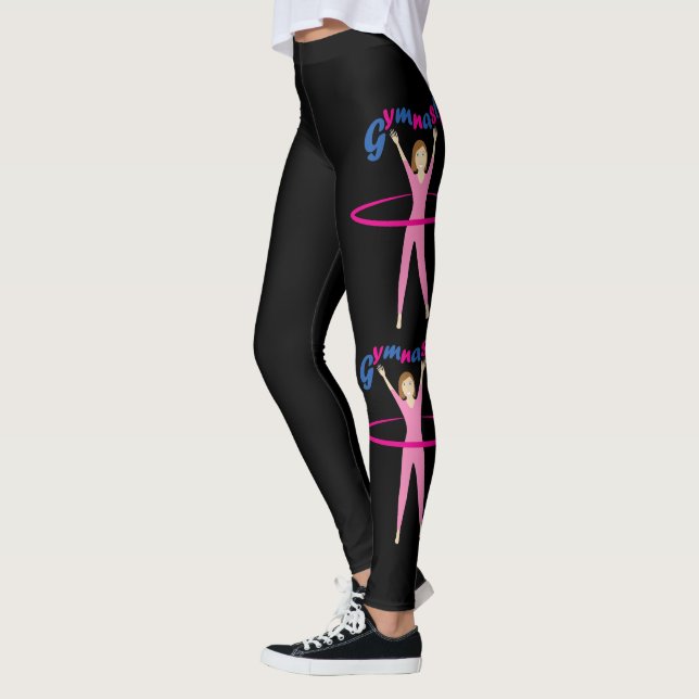 Gymnastik Rosa Hula hupen Mädchen Dein individuell Leggings (Links)