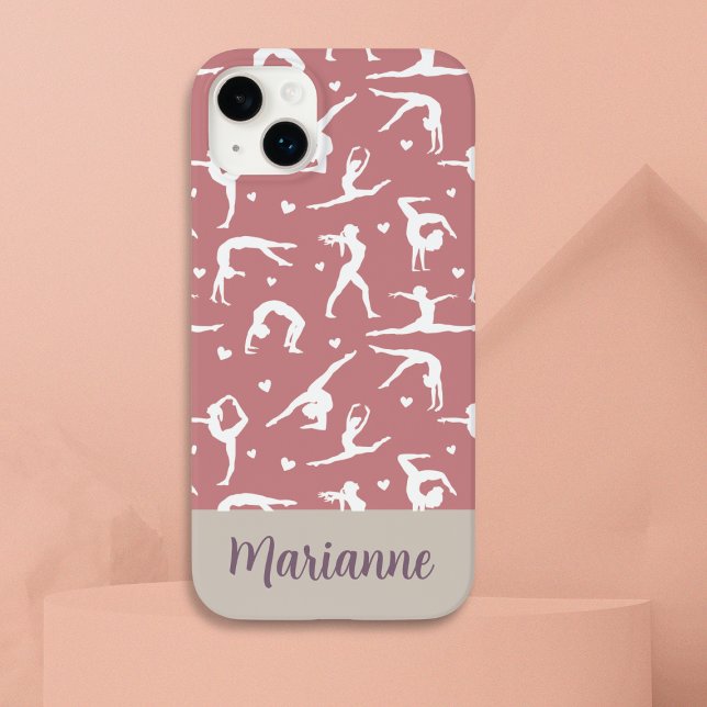 Gymnastik Rosa Individuelle Name Girlie Modern Case-Mate iPhone Hülle (Von Creator hochgeladen)