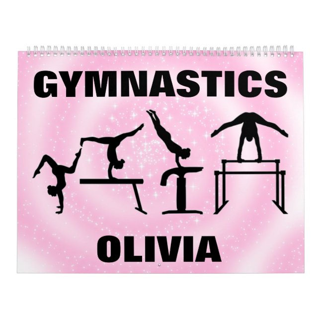 Gymnastik Rosa Sparkle Swirl Kalender (Titelbild)
