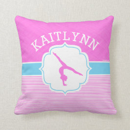 Gymnastik-rosa Streifen mit Baby-Blau Kissen