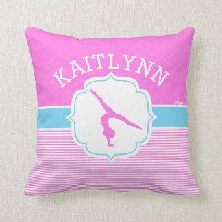 Gymnastik-rosa Streifen mit Baby-Blau Kissen