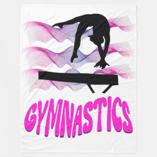 Gymnastik Rosa und Lila Balancebar Fleecedecke