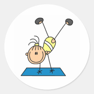 Gymnastik Runder Aufkleber
