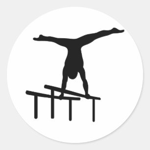 Gymnastik Runder Aufkleber