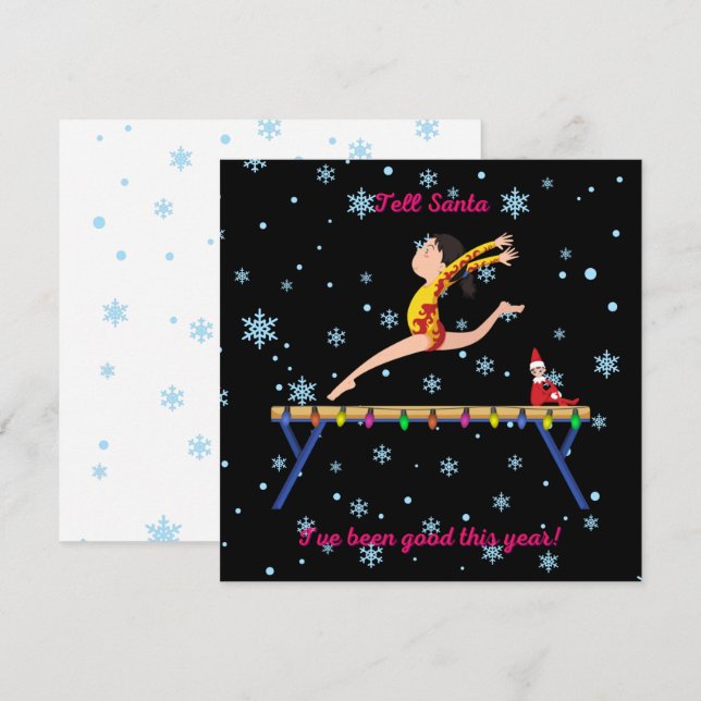 Gymnastik sagt dem Weihnachtsmann, dass ich in die (Vorne/Hinten)