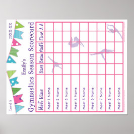 Gymnastik Saison - Scorecard Poster 9 OM