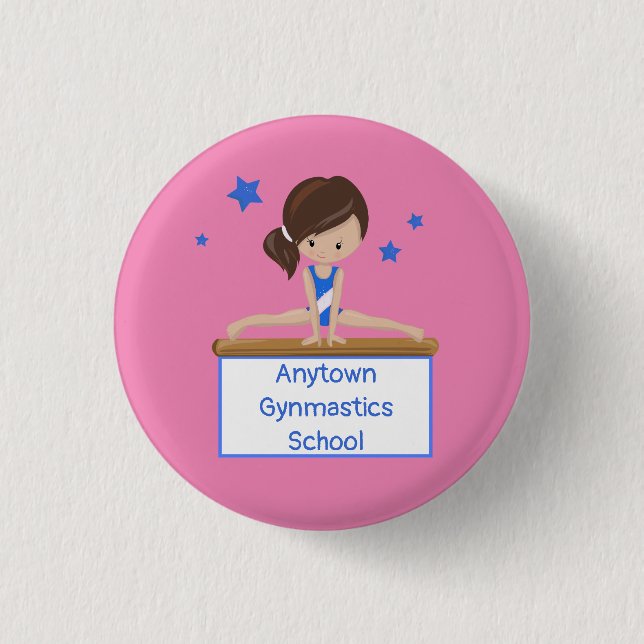Gymnastik School School Academy Custom Button (Vorderseite)