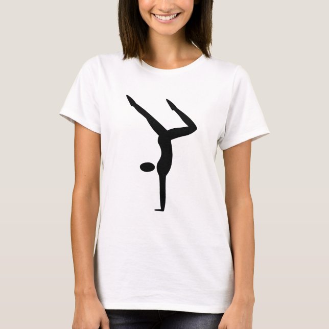 Gymnastik - Schwarz T-Shirt (Vorderseite)