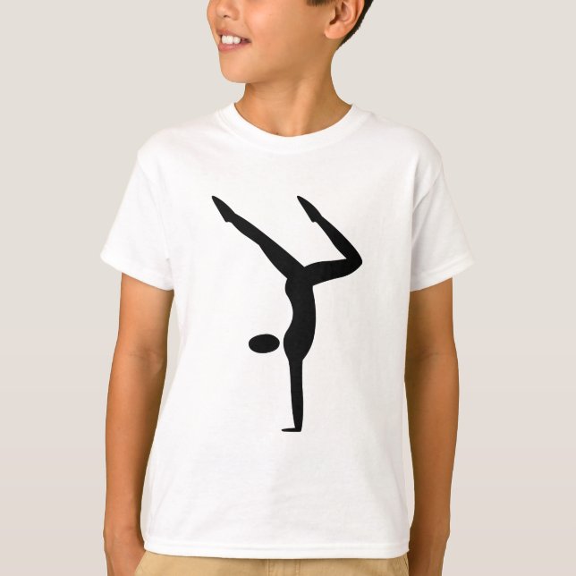 Gymnastik - Schwarz T-Shirt (Vorderseite)