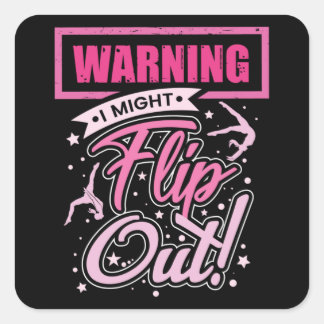 Gymnastik Shirt für Girls Gymnastik Gymnastik Quadratischer Aufkleber