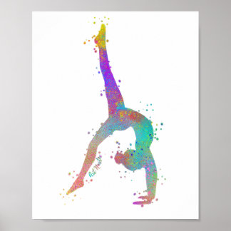 Gymnastik Silhouette Poster