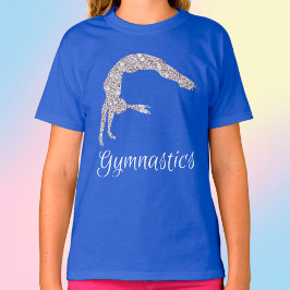 Gymnastik Silver Shimmer Back Handspring T-Shirt