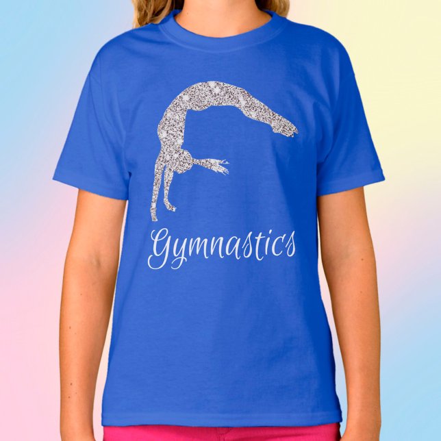Gymnastik Silver Shimmer Back Handspring T-Shirt (Von Creator hochgeladen)