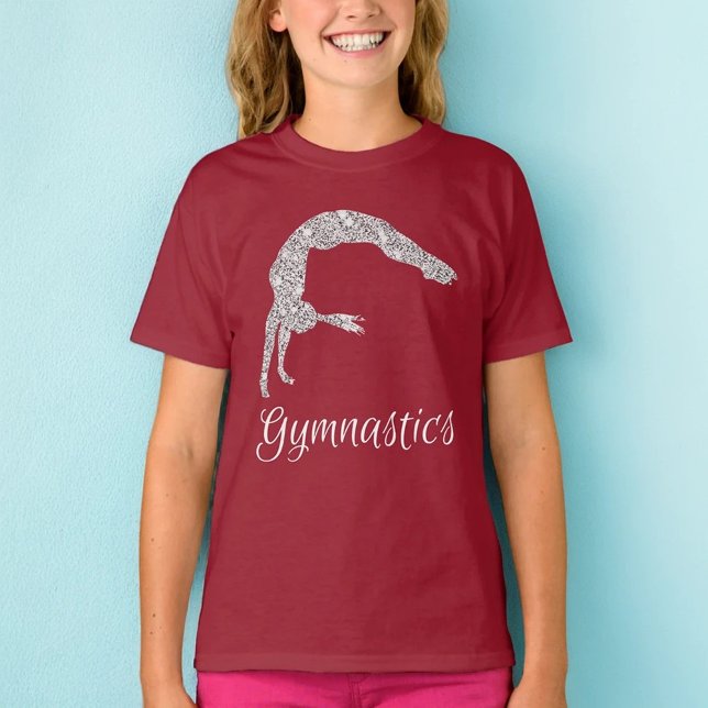 Gymnastik Silver Shimmer Back Handspring T-Shirt (Von Creator hochgeladen)