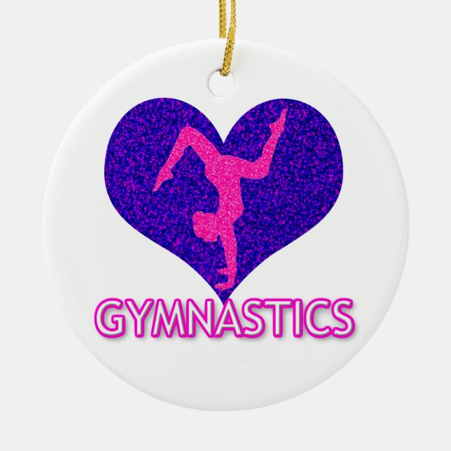 Gymnastik Sparkle Keramik Ornament (Vorne)