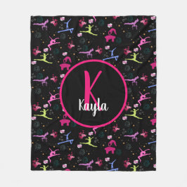 Gymnastik Spaß Printwerbung Mit Monogramm Fleecedecke
