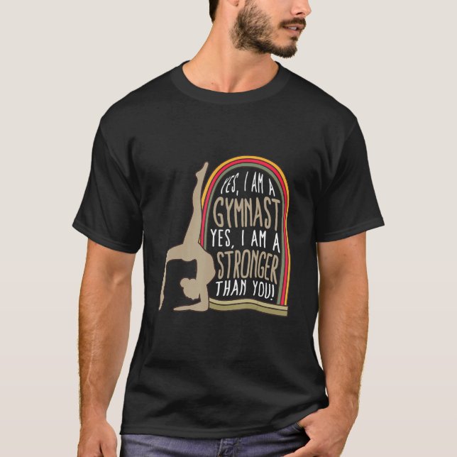 Gymnastik stärker als Du Fitness Gymnasti T-Shirt (Vorderseite)