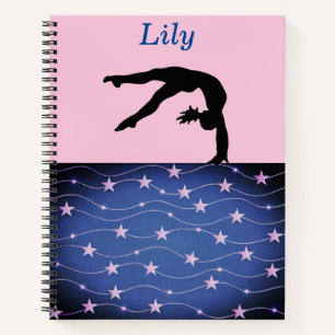 Gymnastik Stars Personalisiertes SpiralNotebook Notizbuch