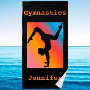 Gymnastik Strandhandtuch mit Namen Gymnast