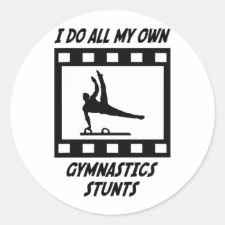 Gymnastik Stunts Runder Aufkleber