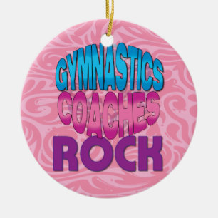 Gymnastik-Trainer-Geschenk Keramikornament