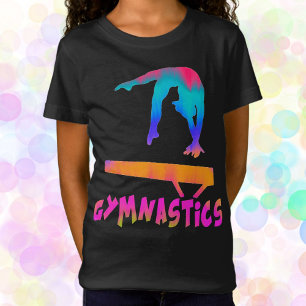 Gymnastik Tropische Krawatte-Dye Balanceabstimmung T-Shirt