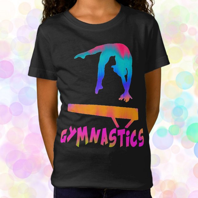 Gymnastik Tropische Krawatte-Dye Balanceabstimmung T-Shirt (Von Creator hochgeladen)
