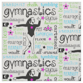 Gymnastik-Typografie-Gewebe Stoff